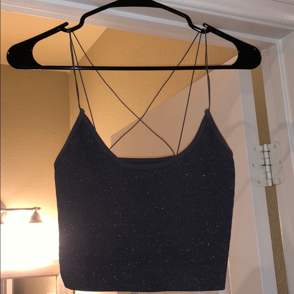 Urban sparkly tank! Light purple color w glitter!